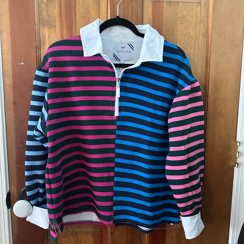 Addison Bay Colorful Striped Quarter Zip